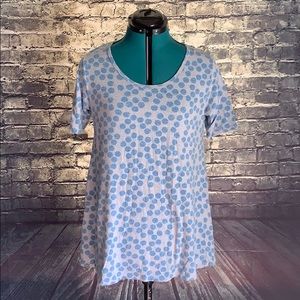 Lularoe polka dot Heathered perfect T
